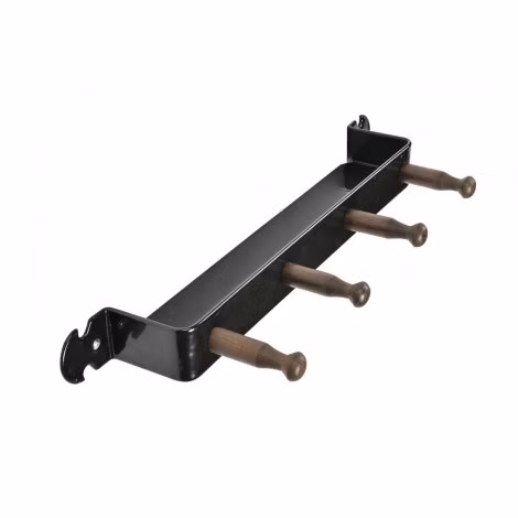 Knaggrekke m/hylle Retro Svart Stubbs