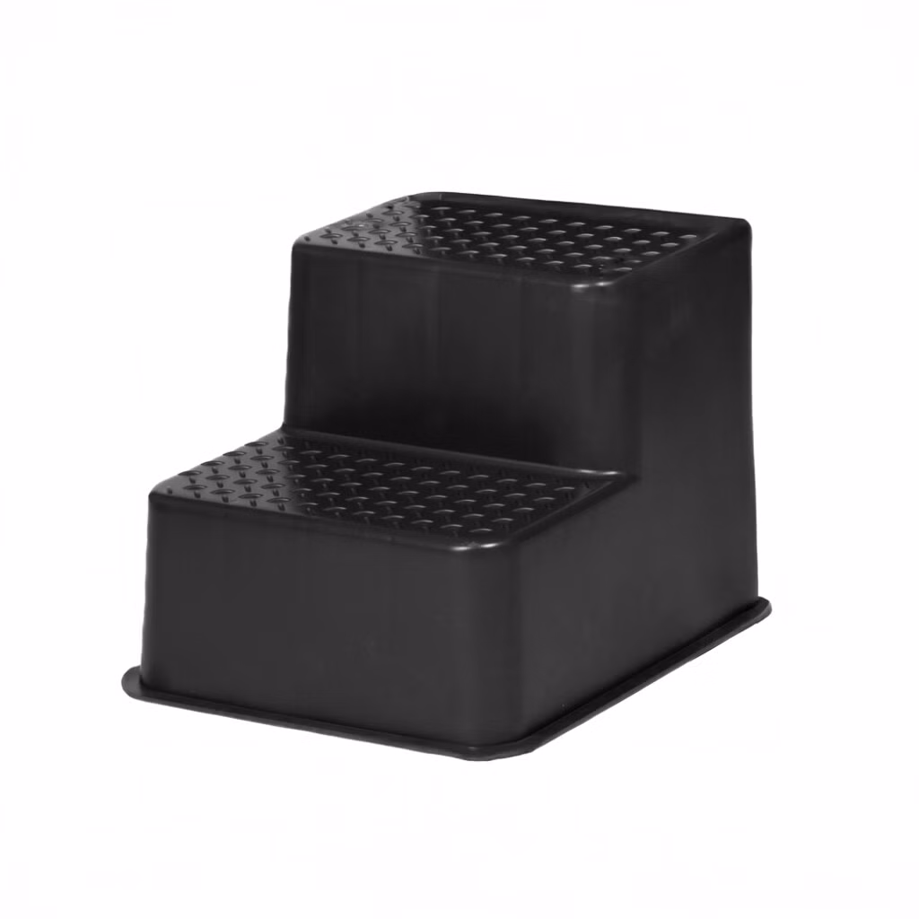 Stigtrinn V-Plast Svart