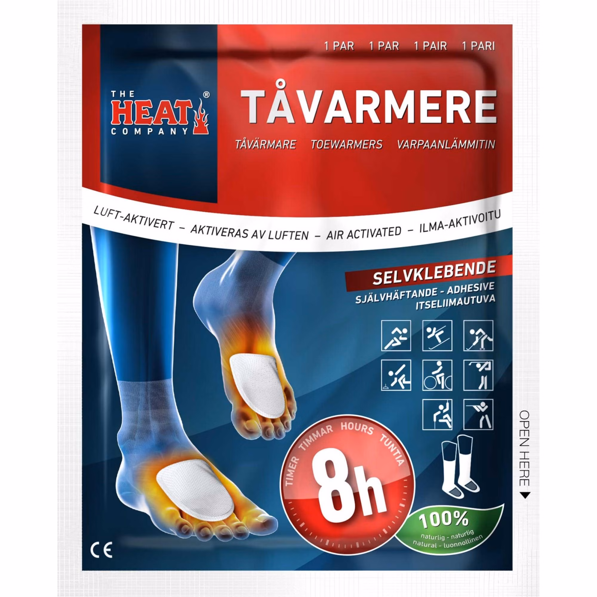 Tåvarmer pakke med 5 par