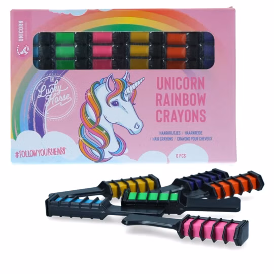 Chalk Rainbow Coloured Lucky Horse Unicorn