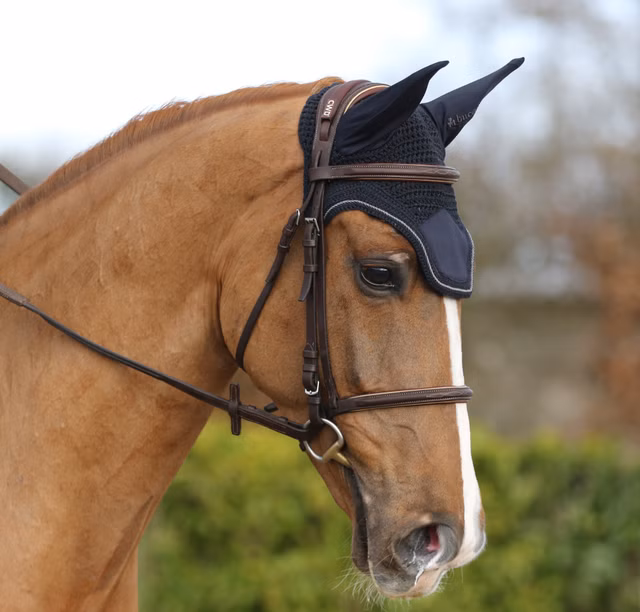 Show-Line Fly Bonnet/Veil Navy/Grey